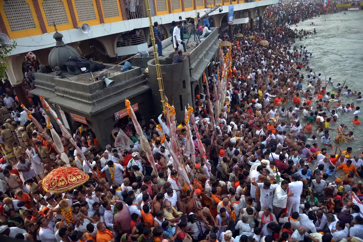 नासिक सिंहस्थ कुंभ 2027 - Archive photograph of a Nashik religious gathering. Not a photograph of the 2027 event.